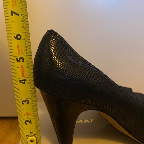 Anne Klein Black Sparkle Open Toe Heels - size 9.5 - Picture 5 of 6